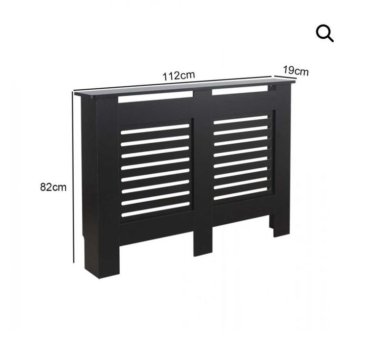 Декоративен корпус за радиатор в бяло и черно - размер 112/82 и 171/82