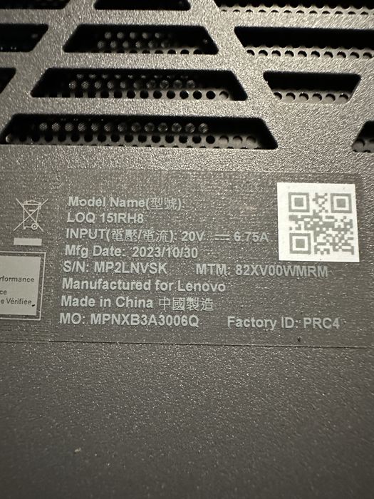 Laptop Lenovo Loq 15IRH8