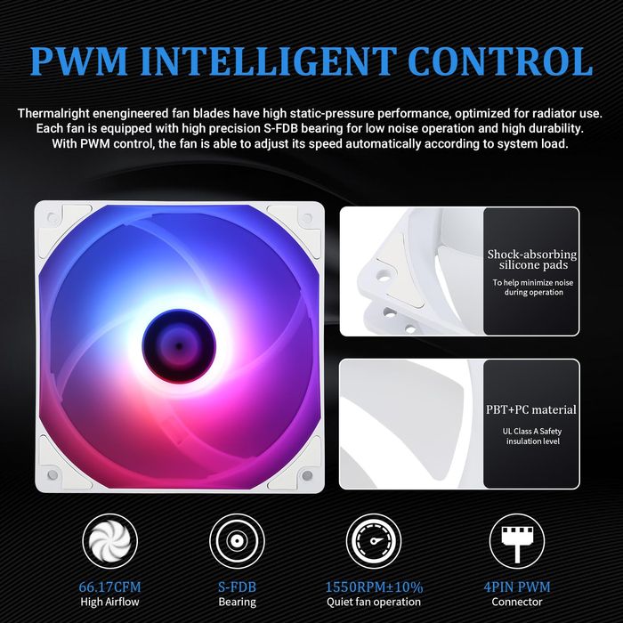 Cooler CPU Thermalright Aqua Elite 240 White ARGB, racire pe apa