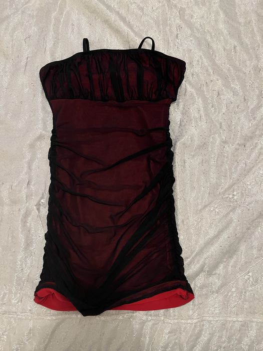 Къса червена рокля, S р-р