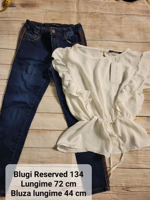 Blugi Reserved 9 ani și bluza noua cu eticheta