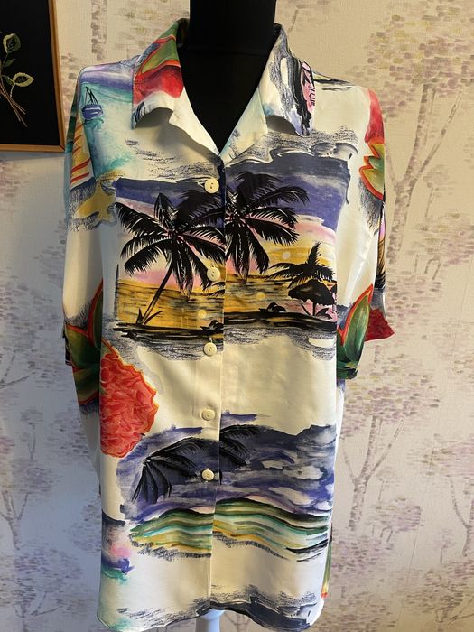 Camasa dama retro/elegant/plaja 100% vascoza marimea XL