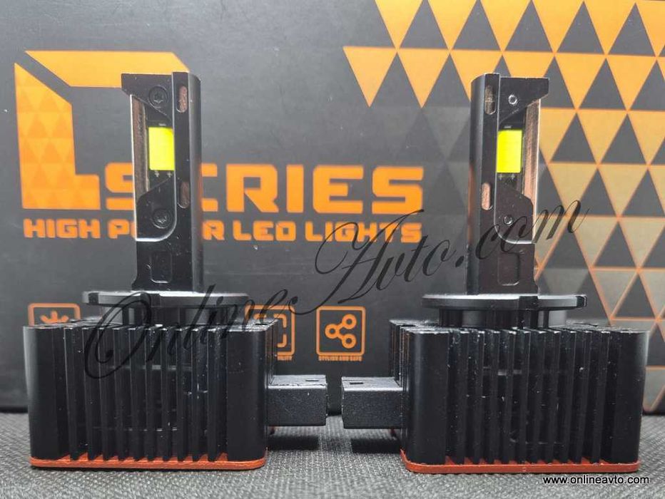 LED Крушки D1S +400% Canbus Директен Заместител 11000Lm 55W 6000k Д1С