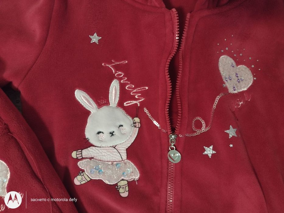 Мини Маус комплект за момиче 86-92 разме,Топъл комплект за бебе момиче