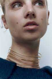 choker zara metalic