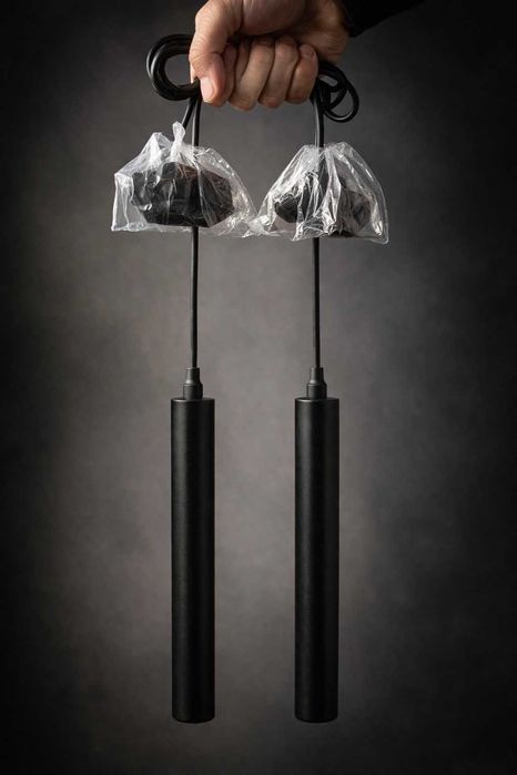 Set 2 pendule LED negre – design modern, iluminat cald