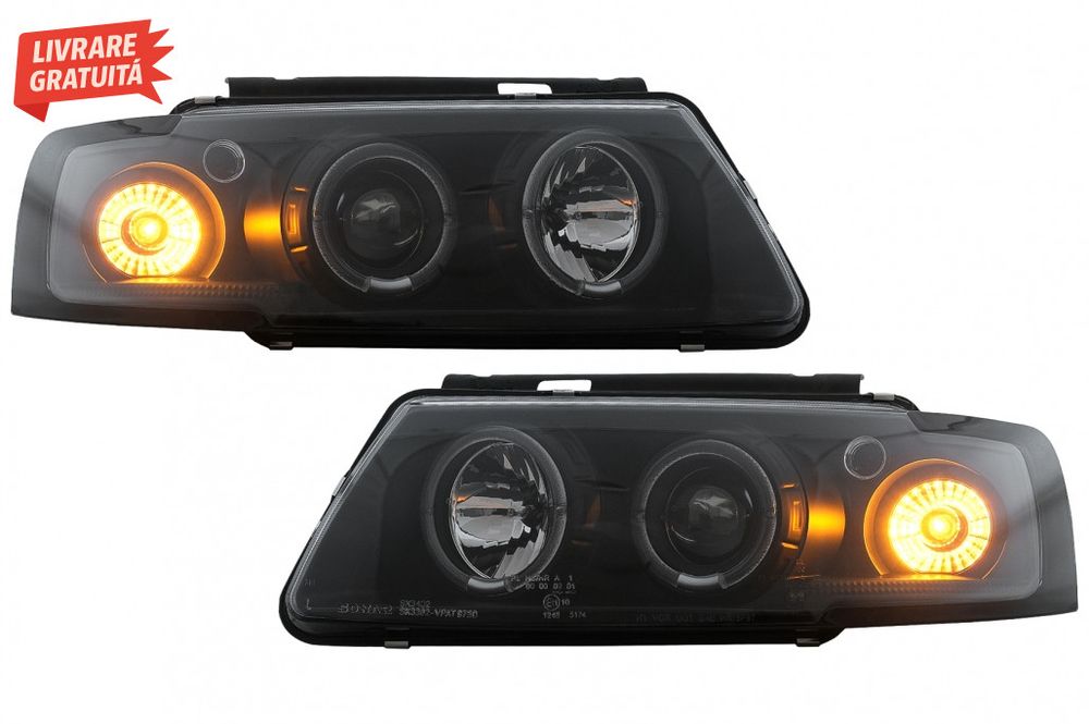 Faruri Angel Eyes VW Passat B5 3B (11.1996-08.2000) Negru