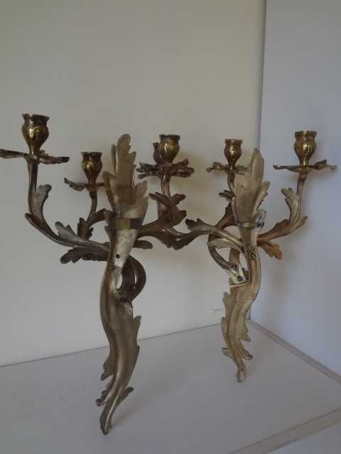 Комлект големи изящни свещници от Виена