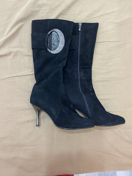 Сапоги замшевые  11000 тегге демисезонные