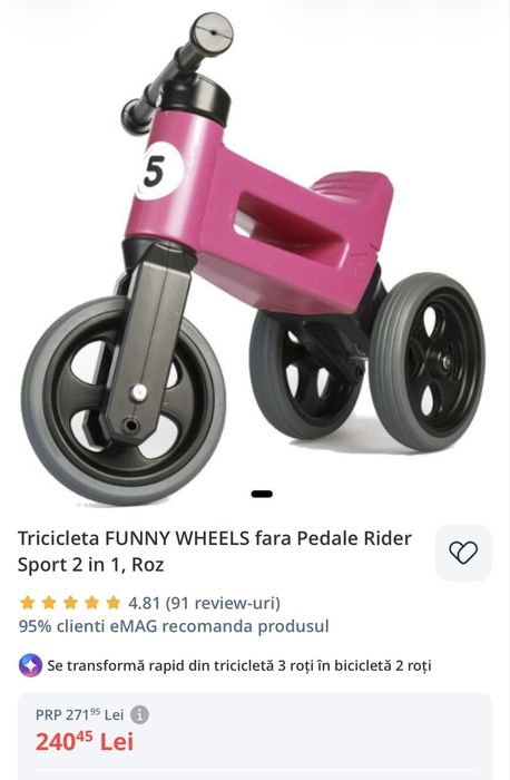 Bicicleta copii Funny