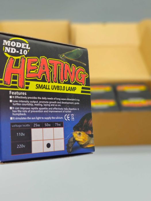 UVB 3.0 нагревателна лампа за костенурки и влечуги NomoyPet, 50W, 220V