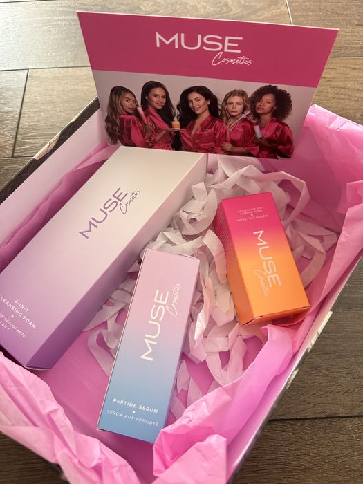 Muse cosmetics - Измиваща пяна, околоочен крем, пептиден серум
