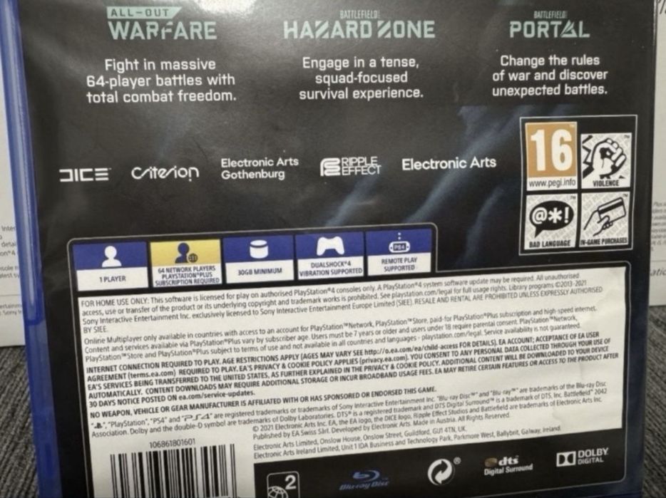 Игра PlayStation / Battlefield 2042 PS4 PS5