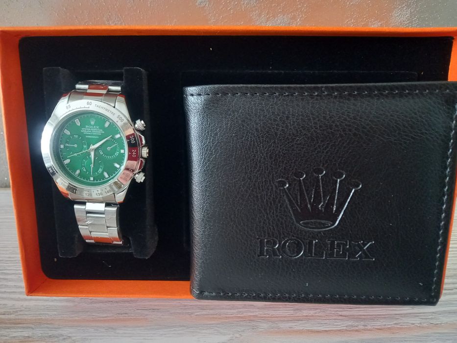 Rolex - часовник и портфейл в кутия