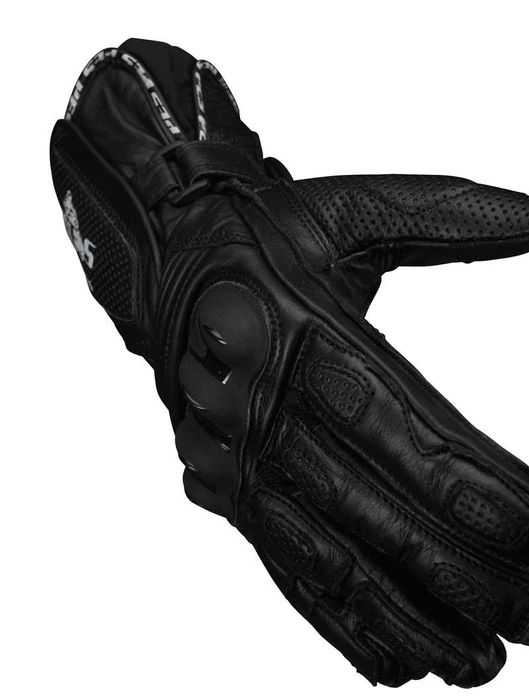 Mănuși Moto Piele Lungi PES cu Protecții TPU, Touchscreen, Negru