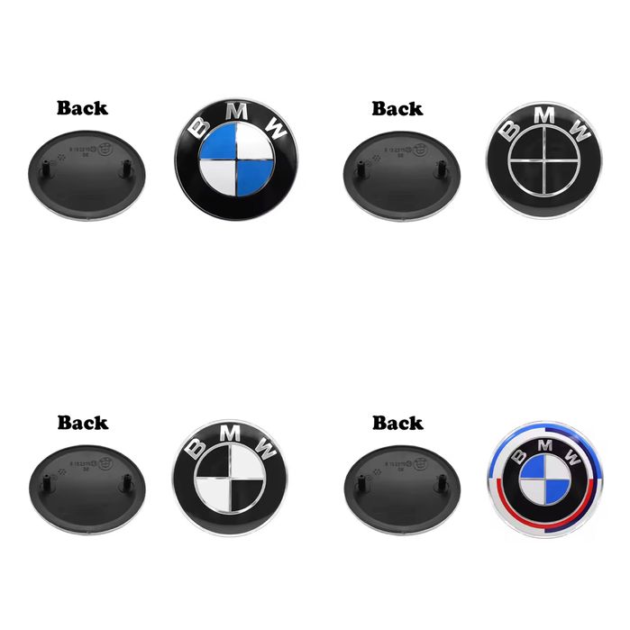 Embleme față spate capota portbagaj BMW 74mm 82mm E60 E90 F01 F10 F30 F36 F15 F16 G05 G20 G30 G11 G12