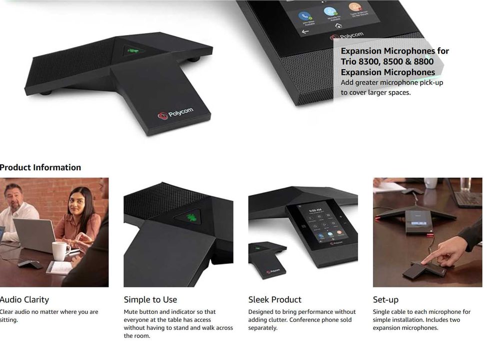 Kit Extensie 2 Microfoane Polycom RealPresence Trio 8800/8500/8300