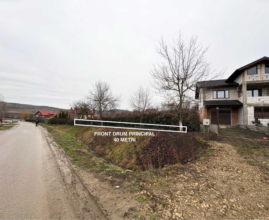 Teren intravilan – Badon | 14 ari | 2 fronturi la străzi asfaltate