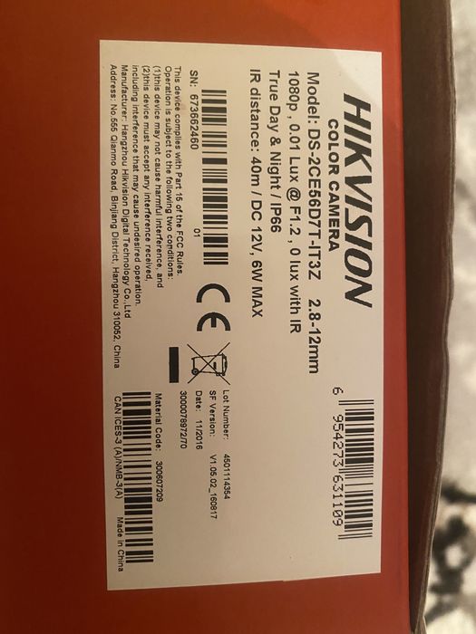 Hikvision DS-2CE56D7T-IT3Z  2.8mm 2MP