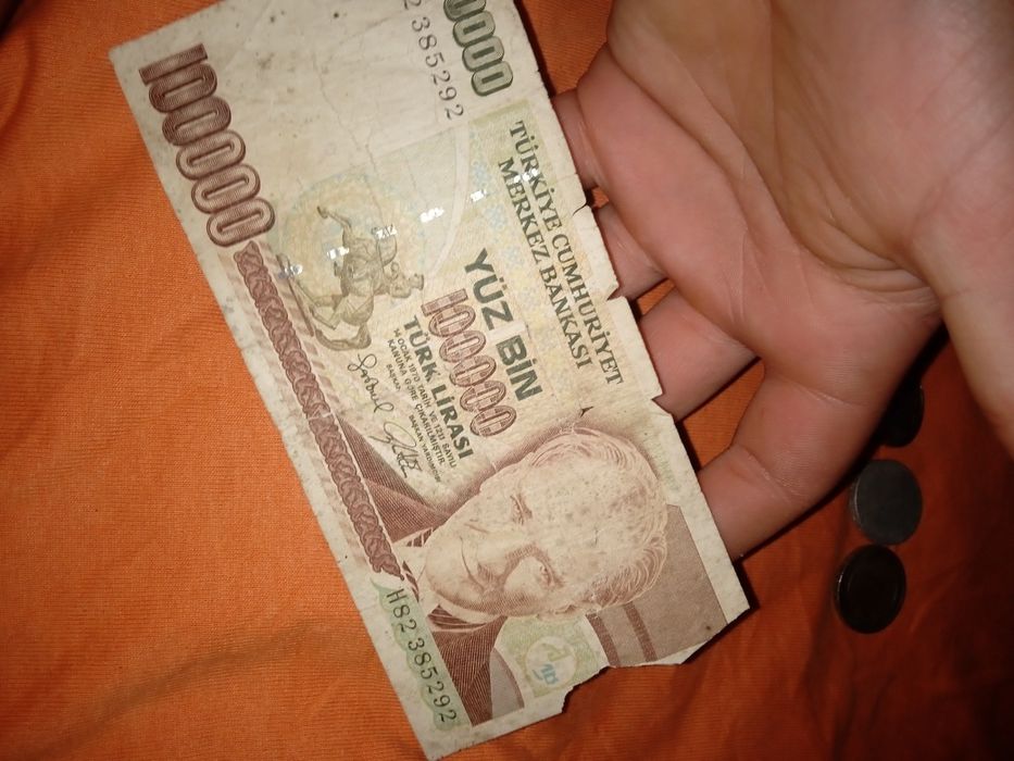Monede de culecție și bancnote 1 de 100,000 yuz turcești preț 3600 lei