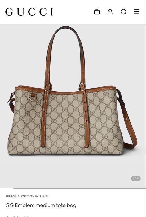 Сумка Тоут Gucci Emblem medium tote bag