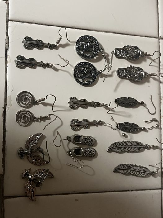 Комплект обеци + цветна гривна