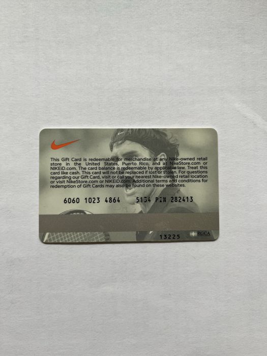 Nike federer карта