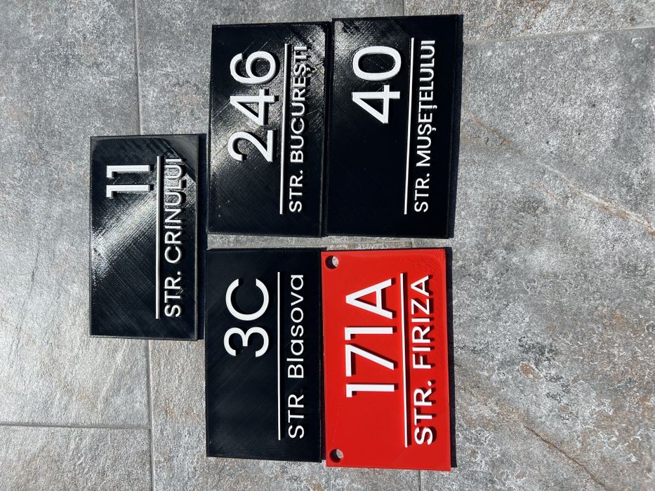 Număr de casă personalizat – realizat la imprimantă 3D