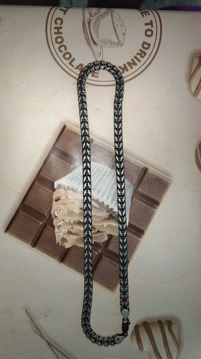 Цепь серебро с чернением