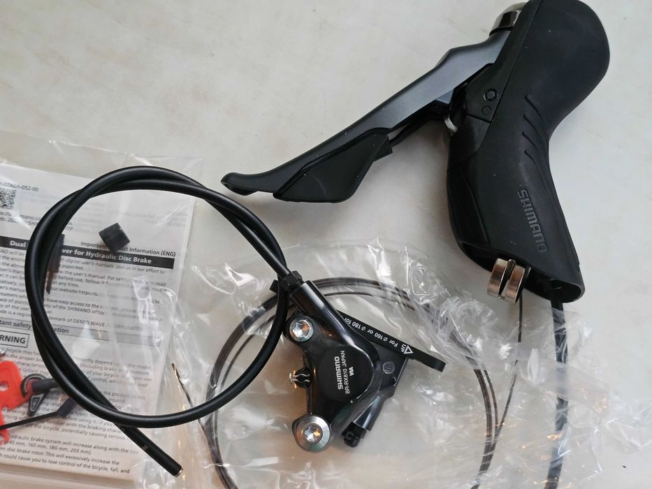 Set frane manete Shimano GRX ST-RX810 + BR-RX810 2x11 fata + spate noi