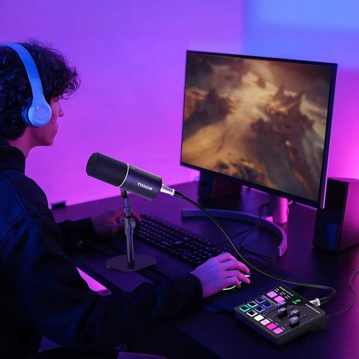 Нов Гейминг аудио интерфейс и миксер TONOR TX310 – RGB, XLR, стрийминг