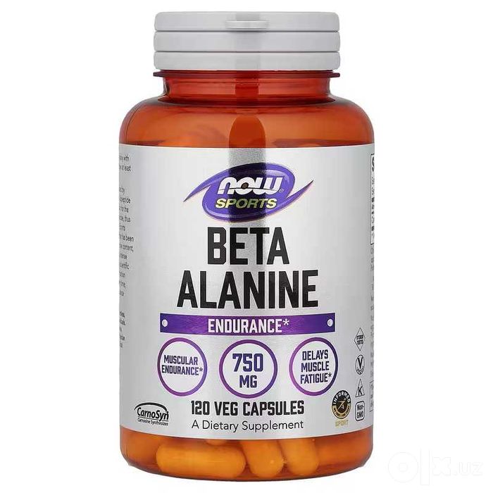 NOW Foods, Sports, Beta-Alanine бета-аланин, выносливость, 750 мг