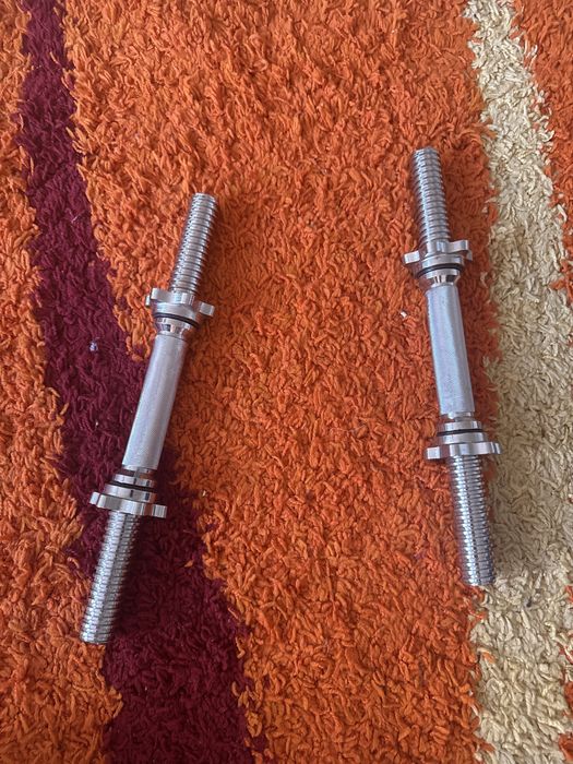 Haltera fitness + 2 gantere pentru discuri