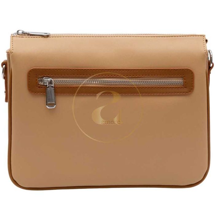 Ежедневна дамска чанта AMORE Ludovica - Pudra & Tan