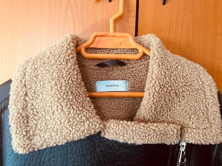 Haina de iarnă, piele si blana sintetica, Reserved, mar. M, femei