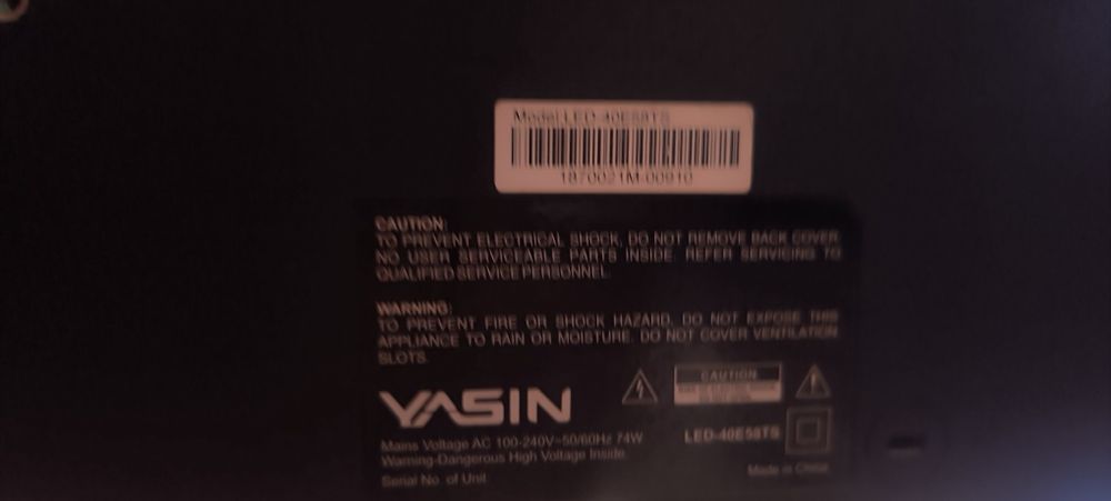 Телевизор YASIN в отличном состоянии