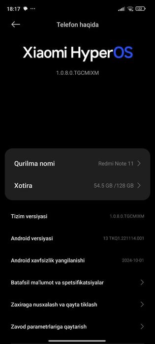 Redmi note 11 128gb
