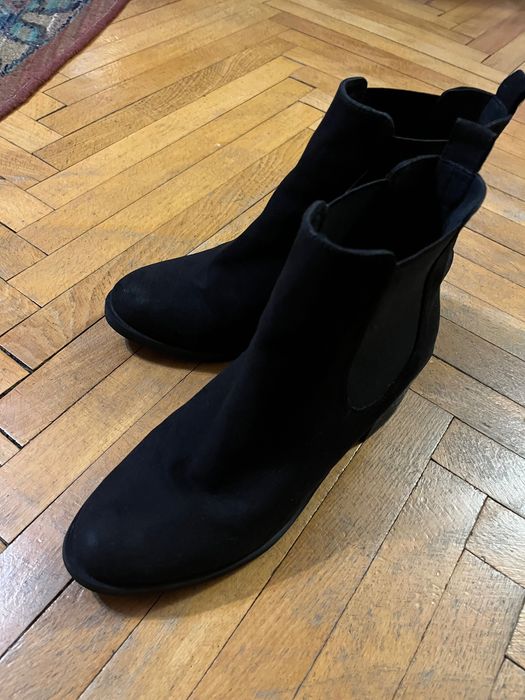 negre velur, DIVIDED, stil Chelsea, brand H&M