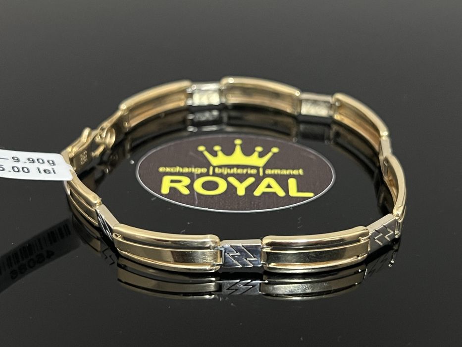 Bijuteria Royal CB : Bratara barbateasca aur 14k 9,90gr