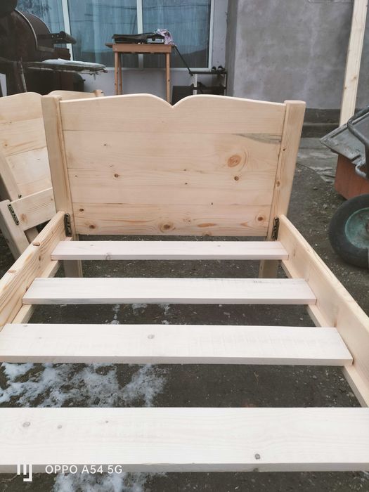 Pat din lemn masiv_dimensiuni diferite