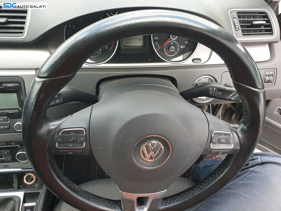 Volan 3 Spite din Piele cu Comenzi FARA Airbag Volkswagen Passat B6 2005 - 2010 [Q3048]
