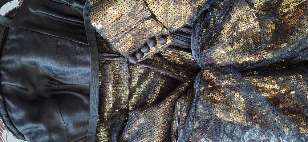 Rochie coktail paiete aurii marime S, Razvan Ciobanu, podium