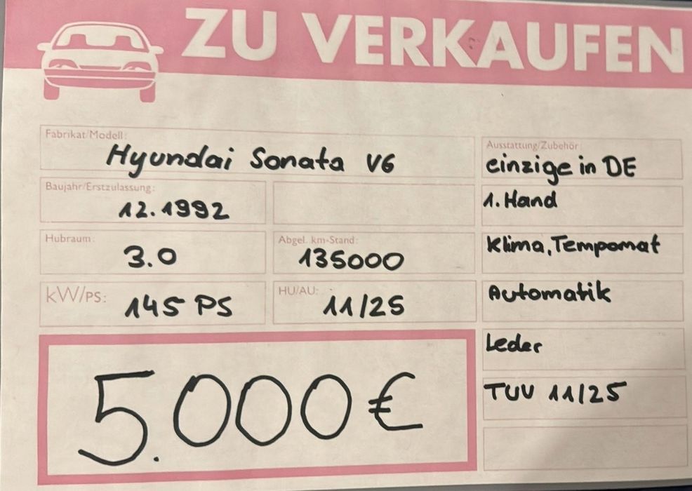 Vând Hyundai Sonata II y2 V6 3.0 din 1991