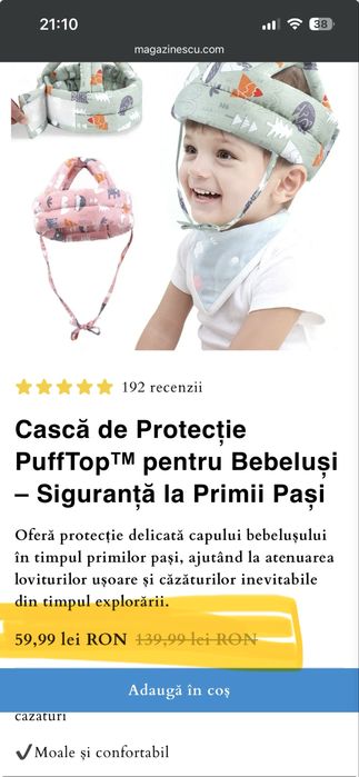 Set Protecție Complet Bebeluși: Rucsac Albinuță + Cască Soft