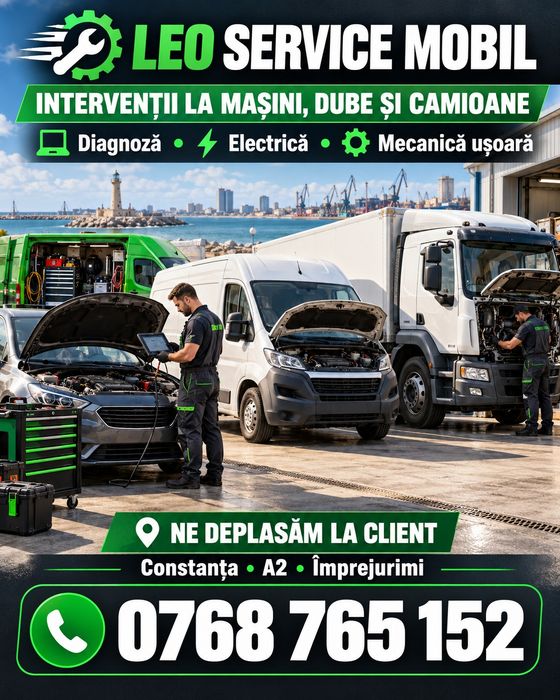 Service mobil – intervenții la mașini, dube și camioane