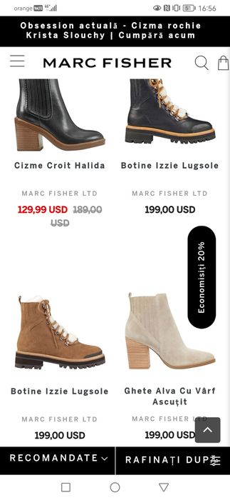 Marc Fisher Ghete bocanci 39