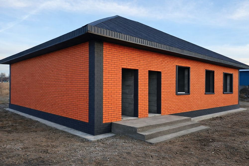 Фасад дома Мраморный Клинкер