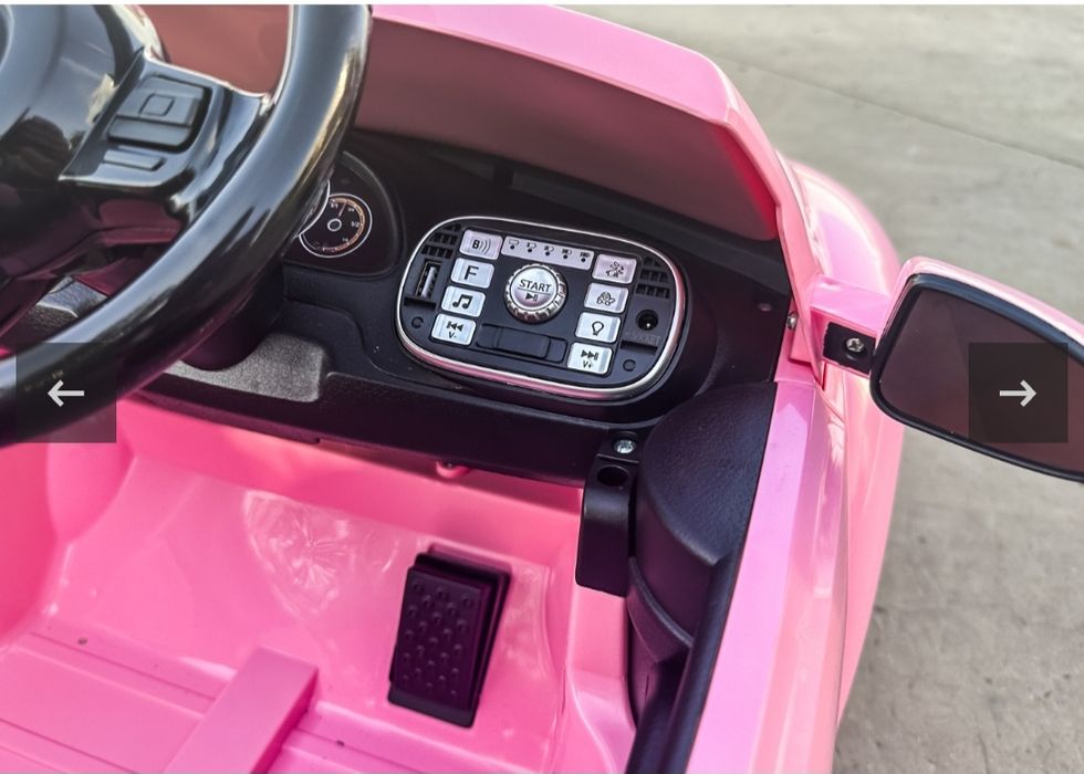 Masinuta electrica VW Beetle Dune  12V, roz,USB,RADIO si Bluetooth