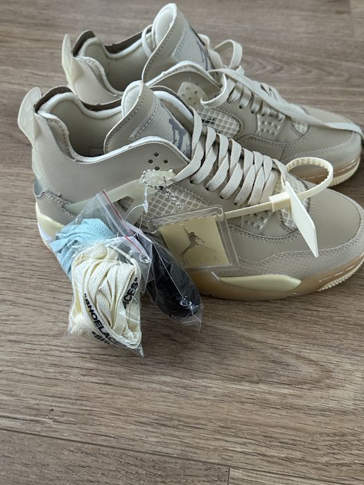 Nike air jordan 4 retro off white sali noi 42.5