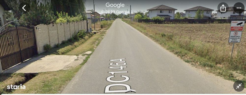 Teren intravilan 500/1000mp Sabareni | 300m de padure si 1km de Autost